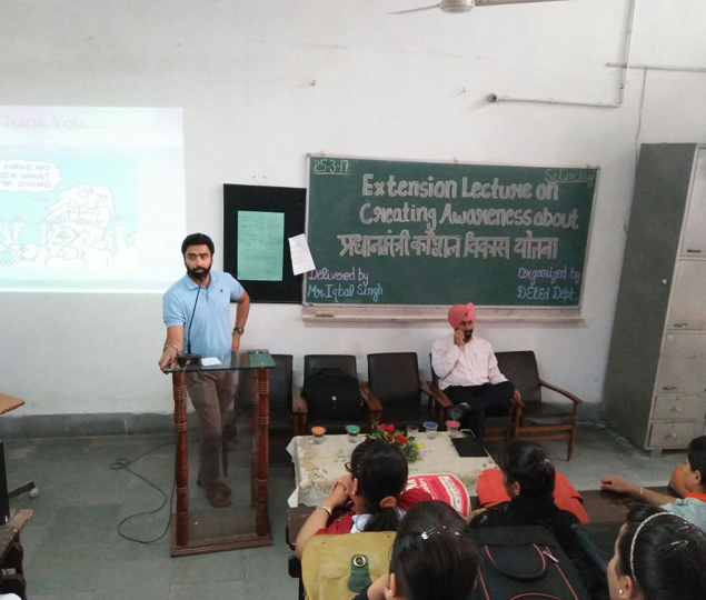 PMKVY and EDP Awareness Camp at  DAV College